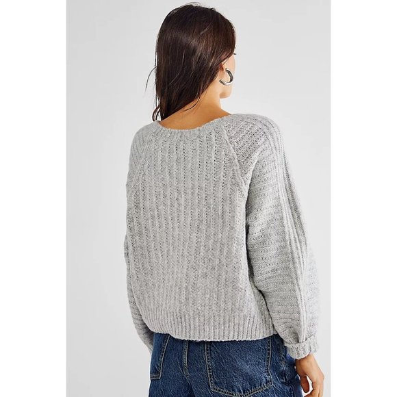 Free People Gray Crew Neck Sweater - Picture 4 of 10